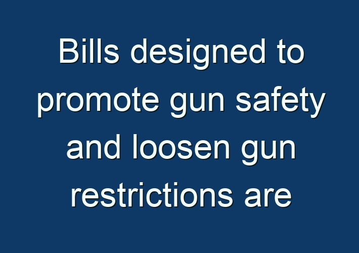 Bills designed to promote gun safety and loosen gun restrictions are